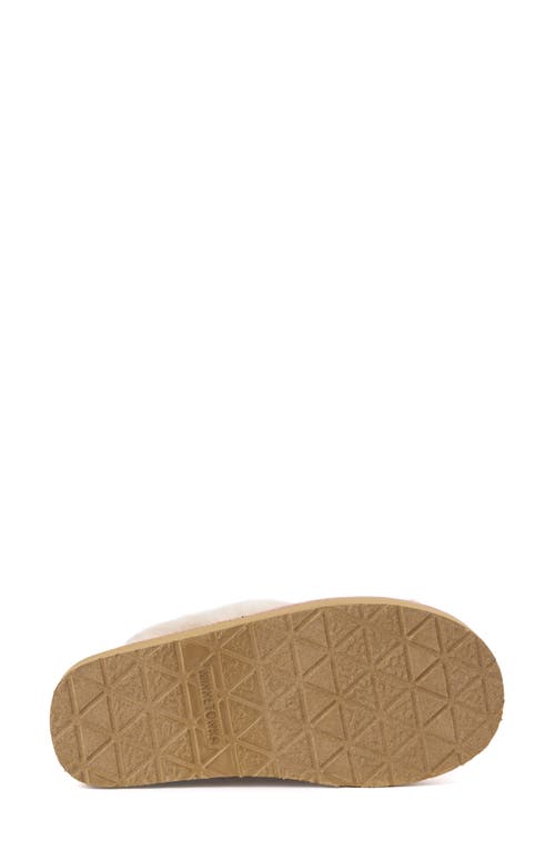Minnetonka Bowelle Faux Fur Scuff Slipper In Pink