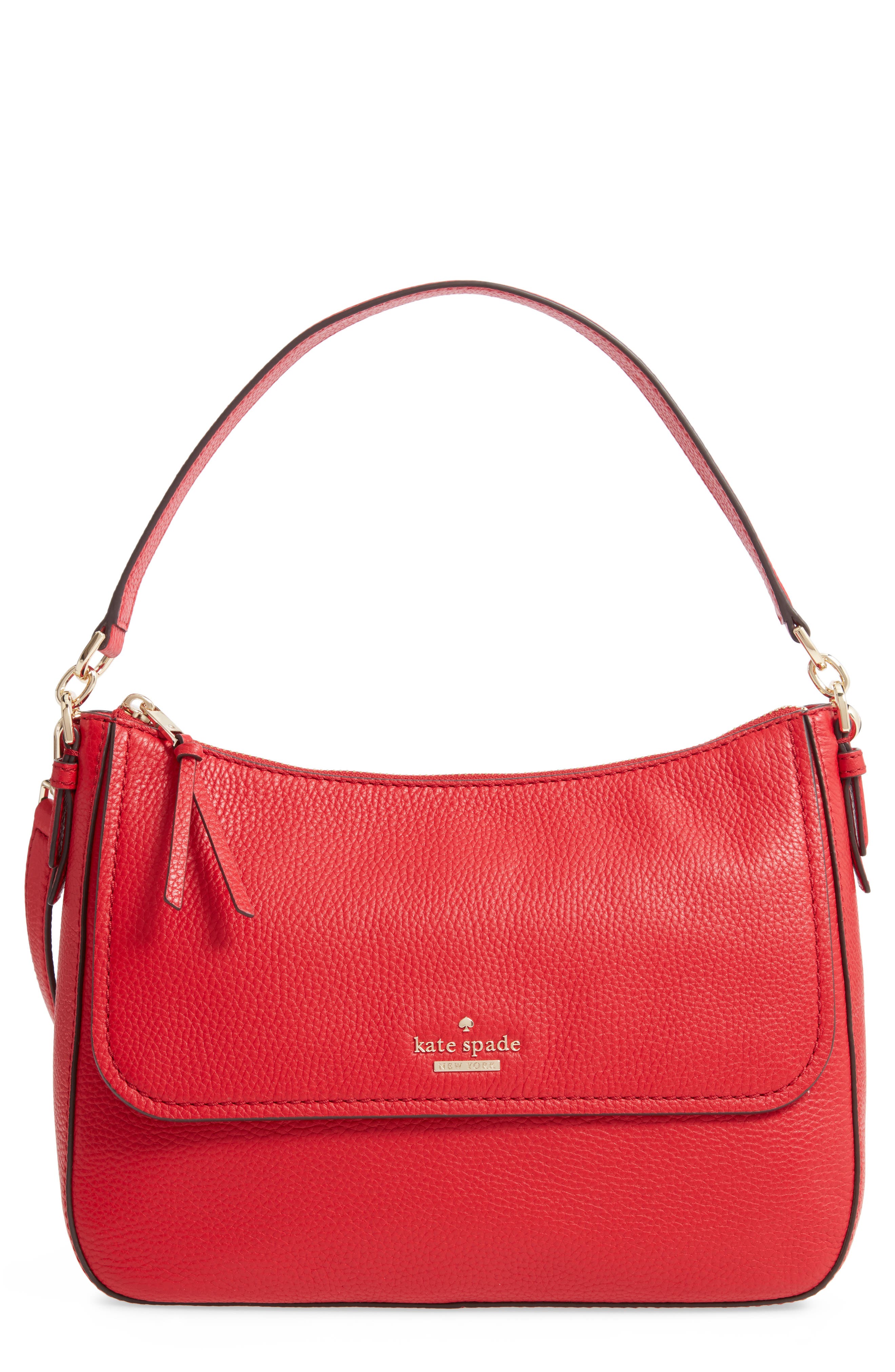 jackson street - colette leather satchel, Main, color, HOT CHILI