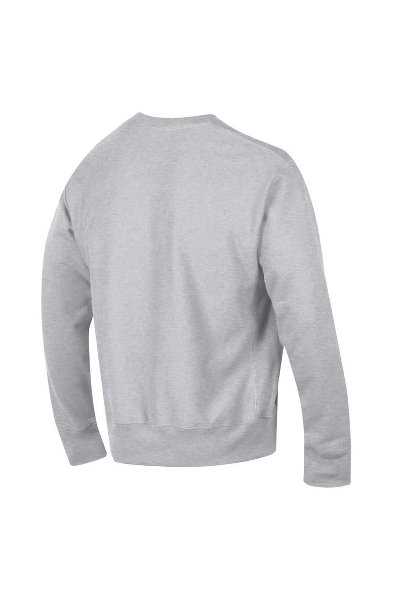 Men's Champion Gray Penn State Nittany Lions Distressed Arch Over Logo Reverse Weave Crew Neck Sweatshirt, Alternate, color, Gray