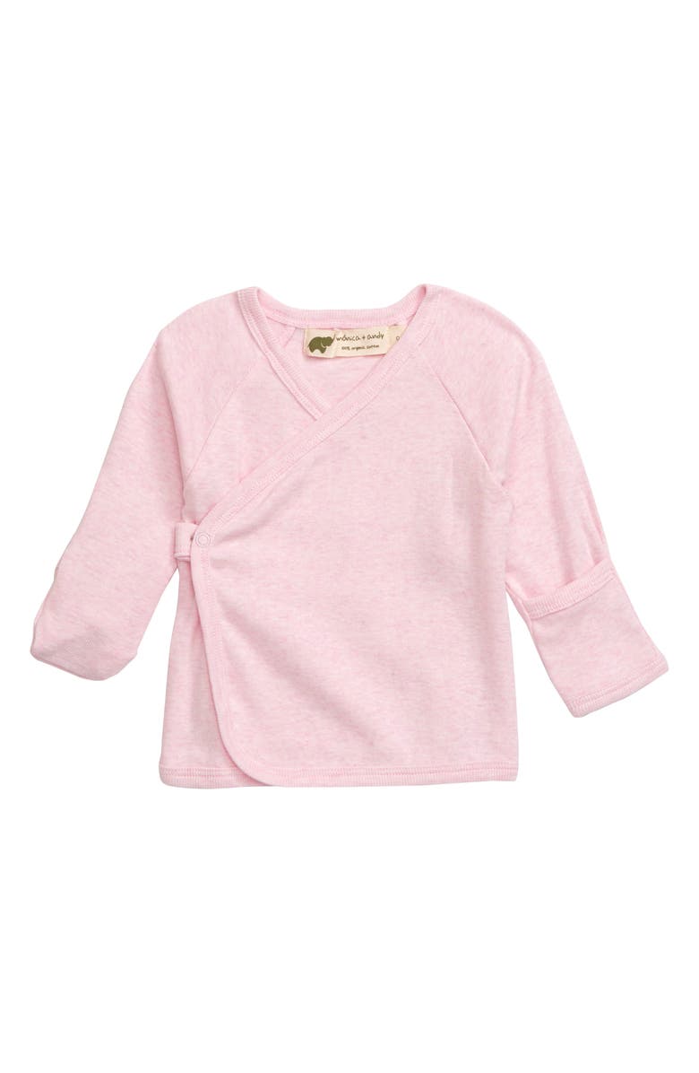Monica + Andy Hello Organic Cotton Wrap Top, Main, color, 