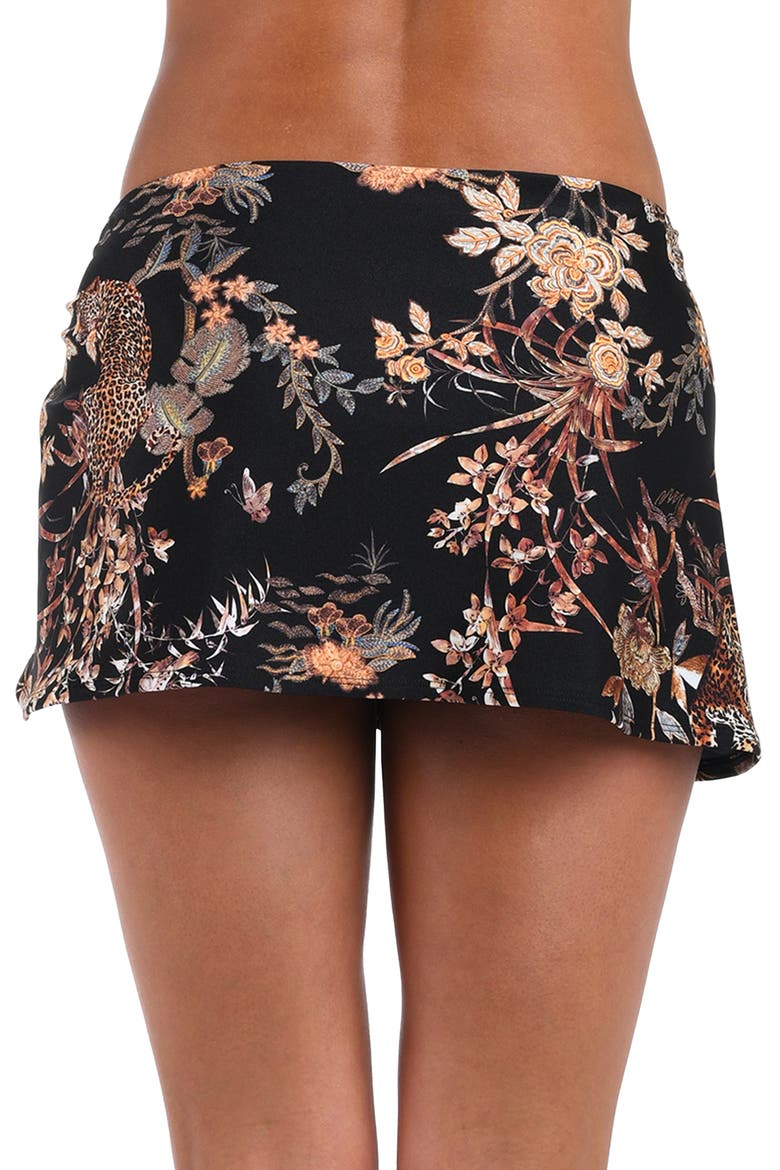 Coco Jungle Cover-Up Miniskirt, Alternate, color, BLACK