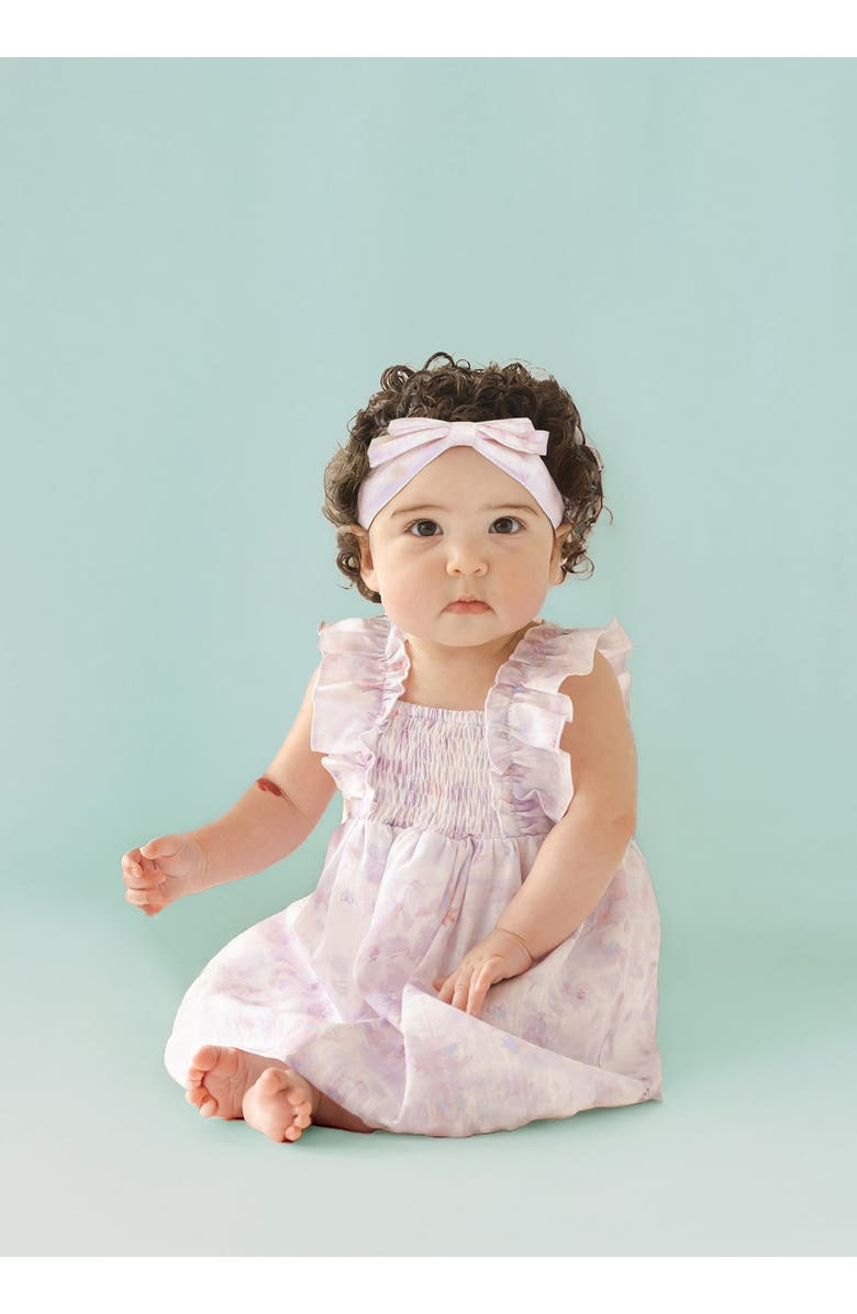 Isobella & Chloe Lilac Dreams Baby Toddler Ruffles Dress, Alternate, color, Floral