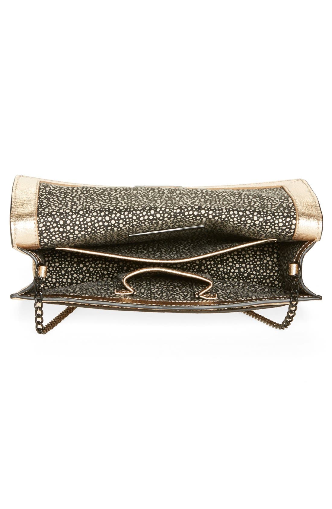 'Rider' Clutch, Alternate, color, PALE GOLD