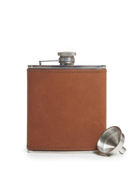 Arlo Leather-Wrapped Hip Flask