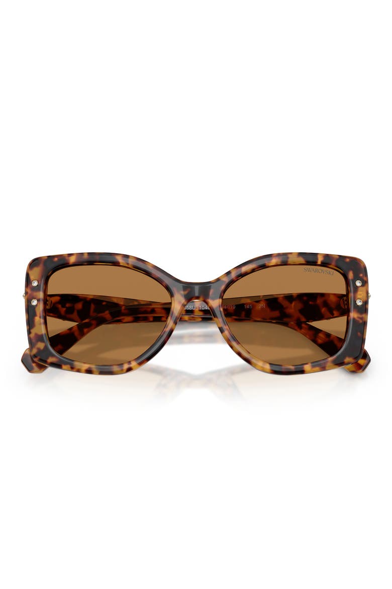 54mm Pillow Sunglasses, Alternate, color, LIGHT HAVANA / BRONZE