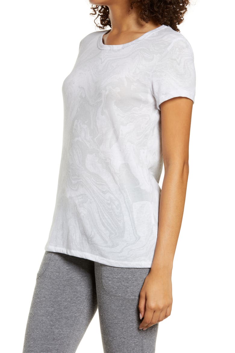 Ideal Print Tee, Alternate, color, WHITE MARBLE