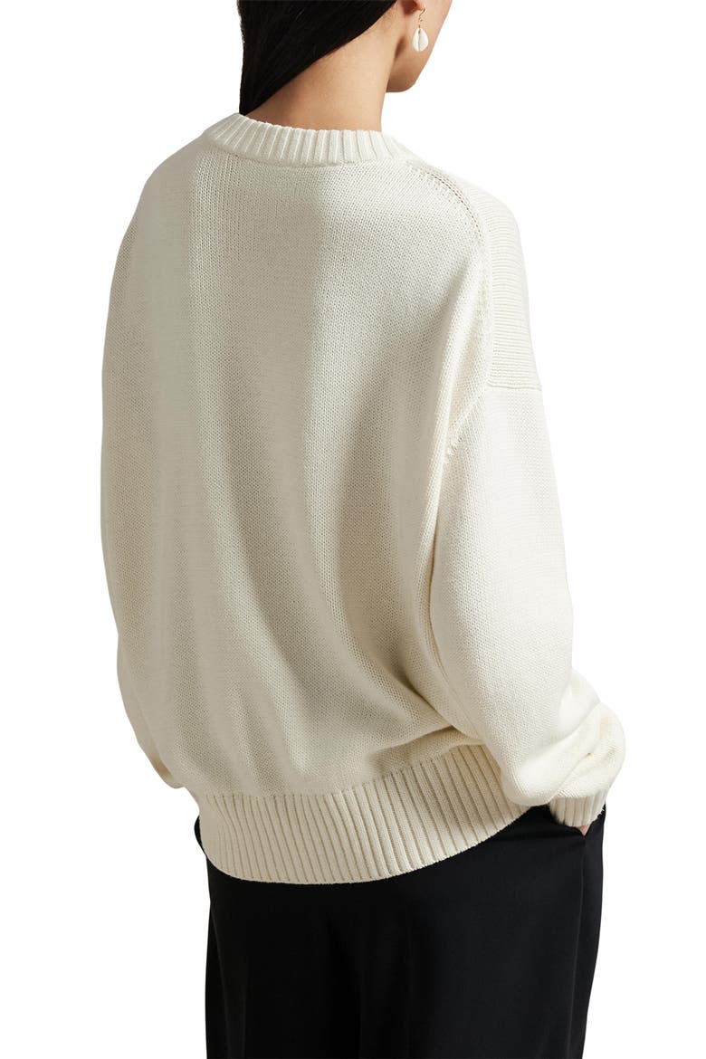 Polo Bear Cotton Crewneck Sweater, Alternate, color, CLUBHOUSE CREAM MULTI