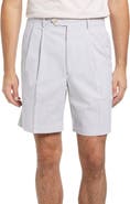 Berle Pleated Seersucker Shorts