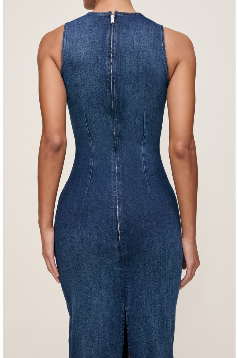 Esme Denim Midi Sheath Dress, Alternate, color, SEA FRONT