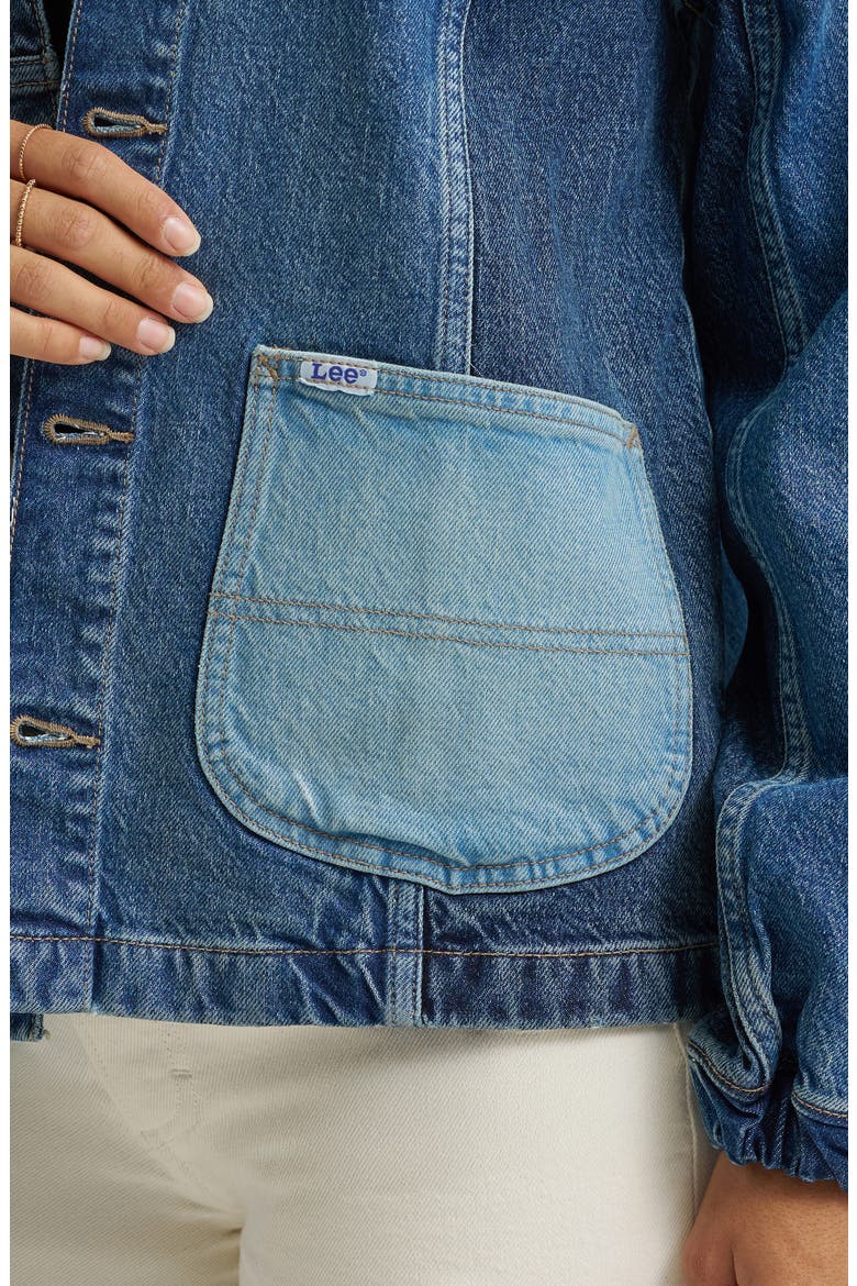 Patched Denim Chore Jacket, Alternate, color, STORMING OUT
