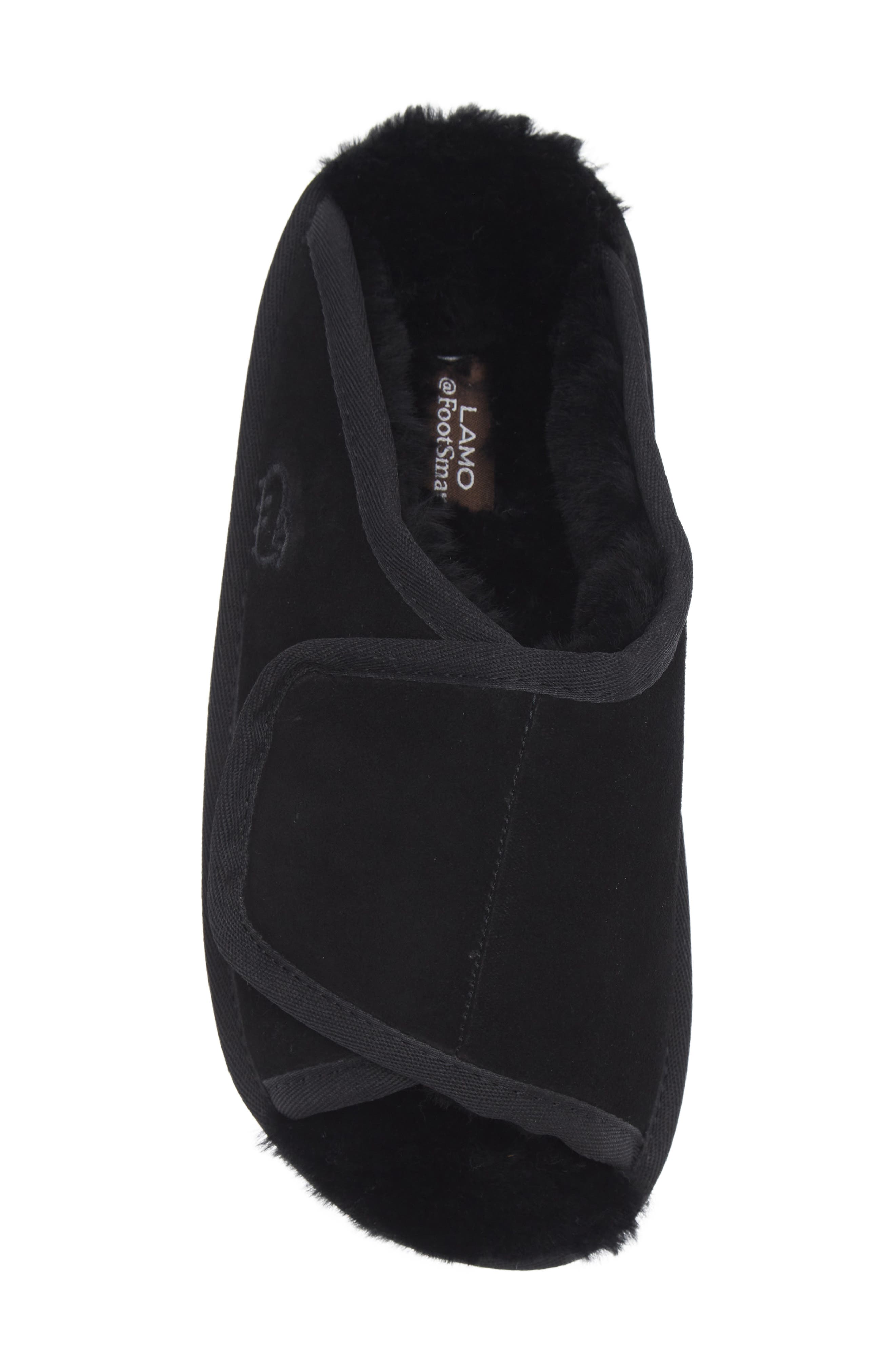 Ladies Wrap Slipper, Alternate, color, BLACK