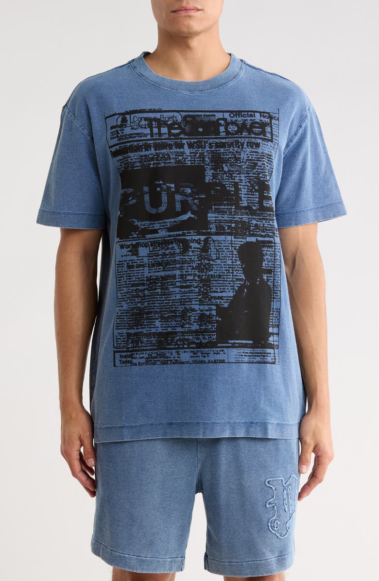 PURPLE BRAND Textured Jersey Graphic T-Shirt, Main, color,