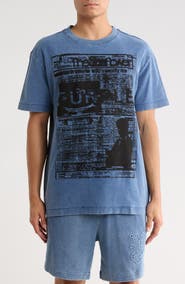 PURPLE BRAND Textured Jersey Graphic T-Shirt