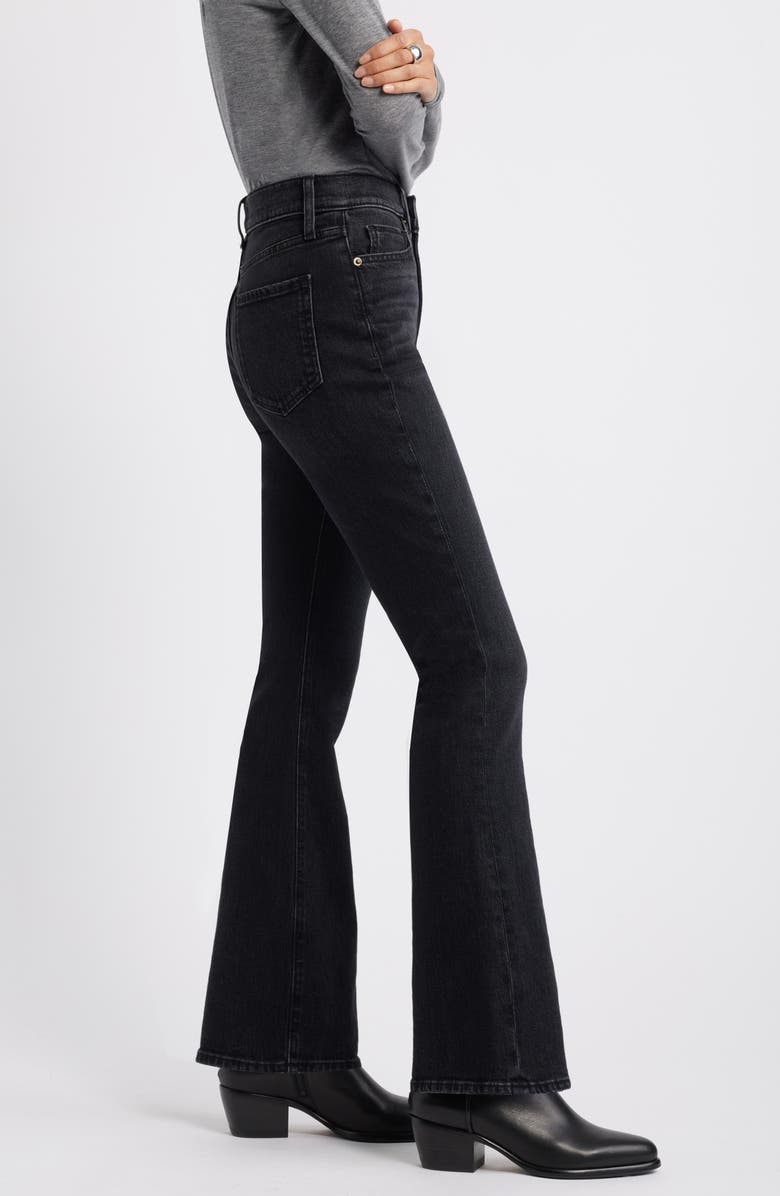 Nordstrom High Waist Flare Leg Jeans, Alternate, color, Washed Black