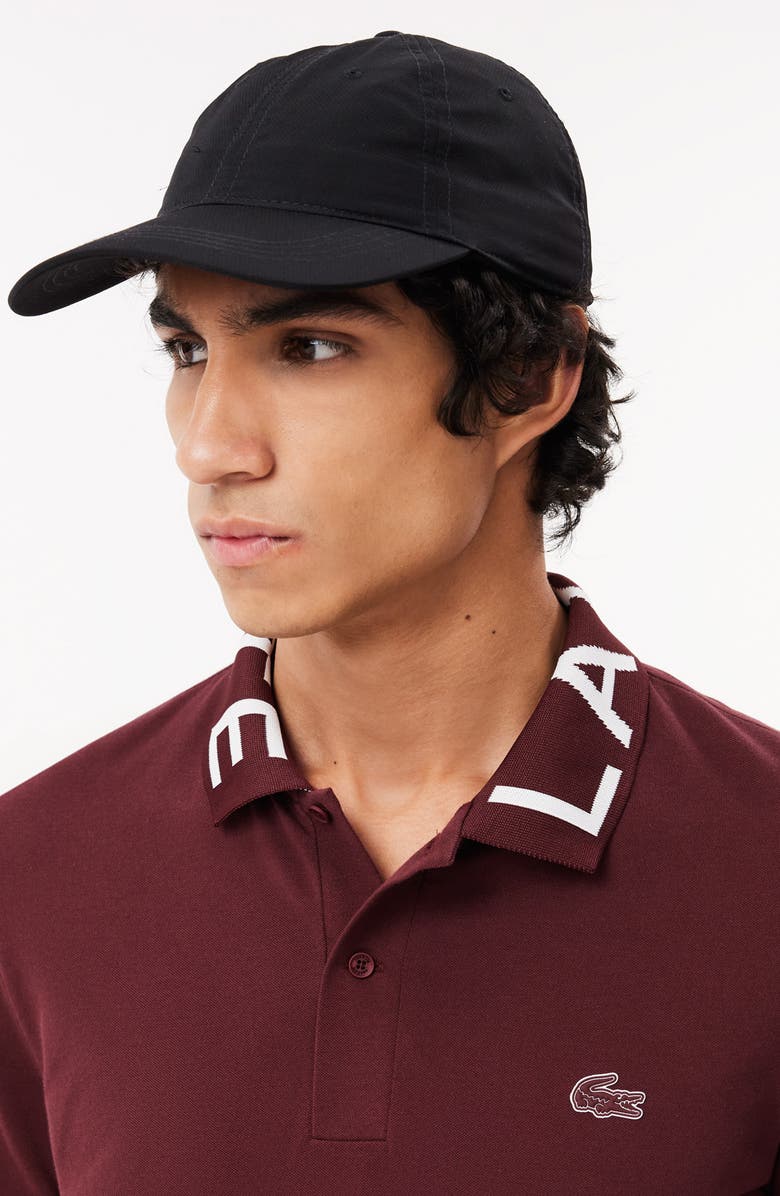 Lacoste Semi Fancy Slim Fit Piqué Knit Polo, Alternate, color, Espresso