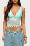 EDIKTED Vanya Lace V-Neck Tank