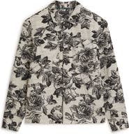 Ted Baker Mairis Floral Jacquard Button-Up Overshirt