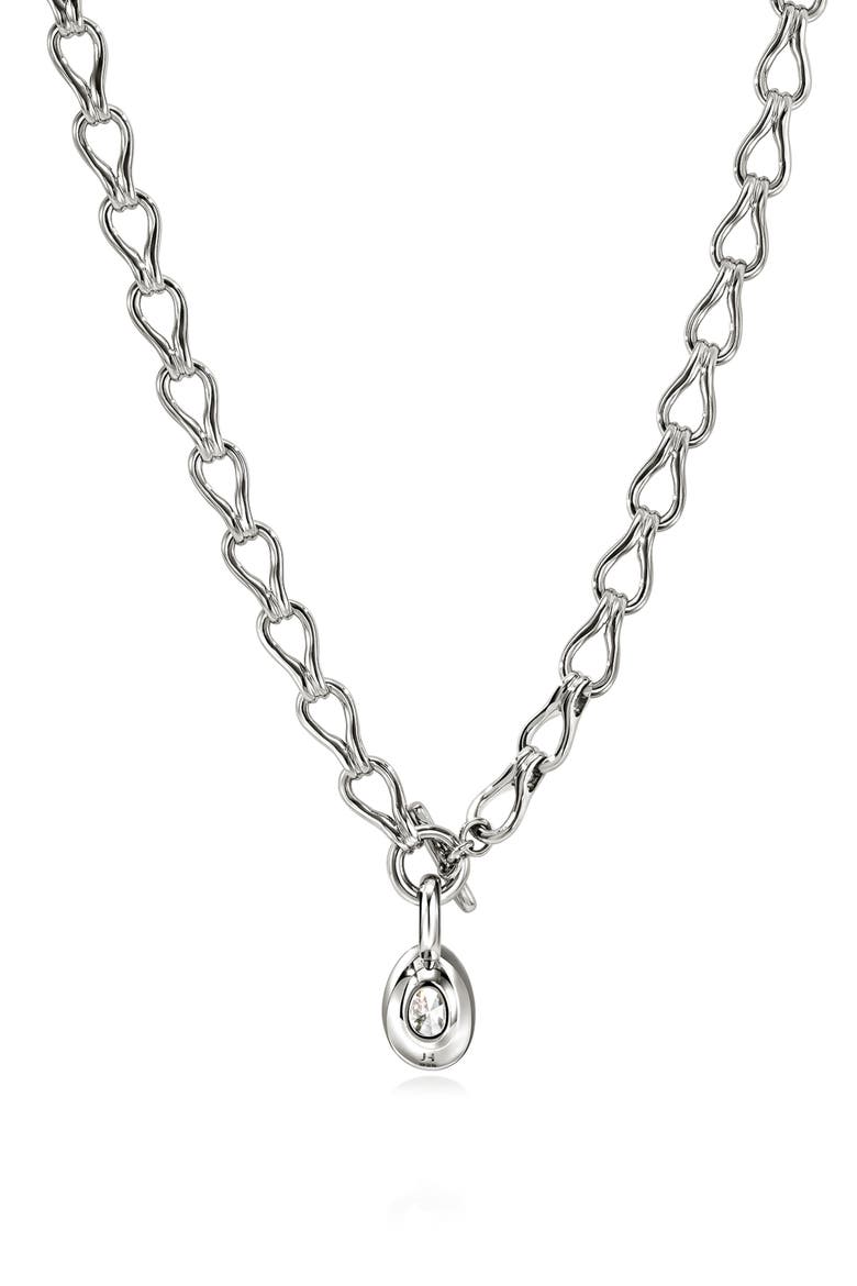 JH Lovestruck™ Surf Link Necklace, Sterling Silver, Lab-Grown Diamond, 2.5TCW, Alternate, color, SILVER