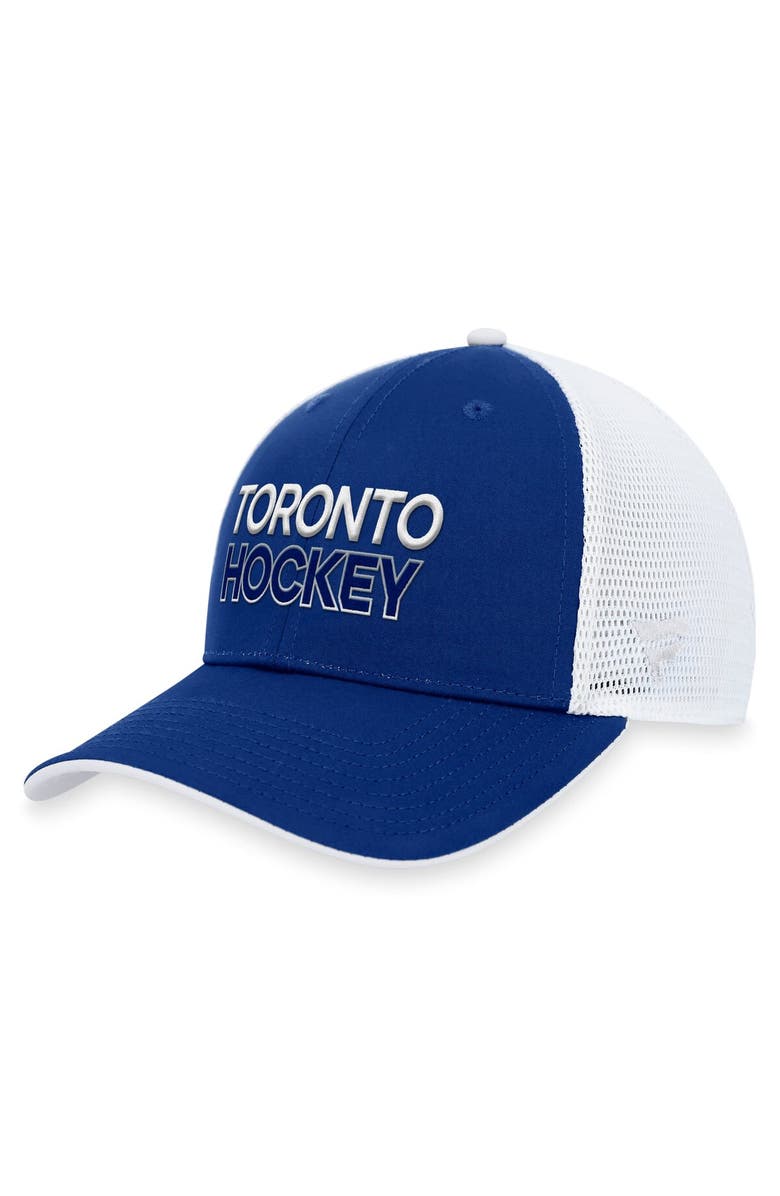 FANATICS Men's Fanatics Branded  Blue Toronto Maple Leafs Authentic Pro Rink Trucker Adjustable Hat, Alternate, color, 