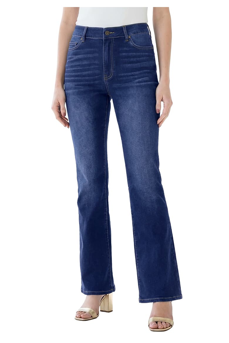 Plus Size 360º Stretch 5 Pocket Bootcut Jean, Main, color, MEDIUM STONEWASH
