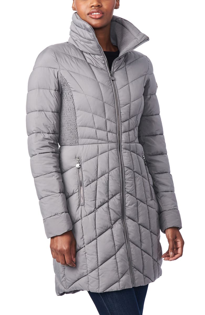 Bernardo Water Resistant Packable EcoPlume<sup>™</sup> Puffer Coat, Main, color, 