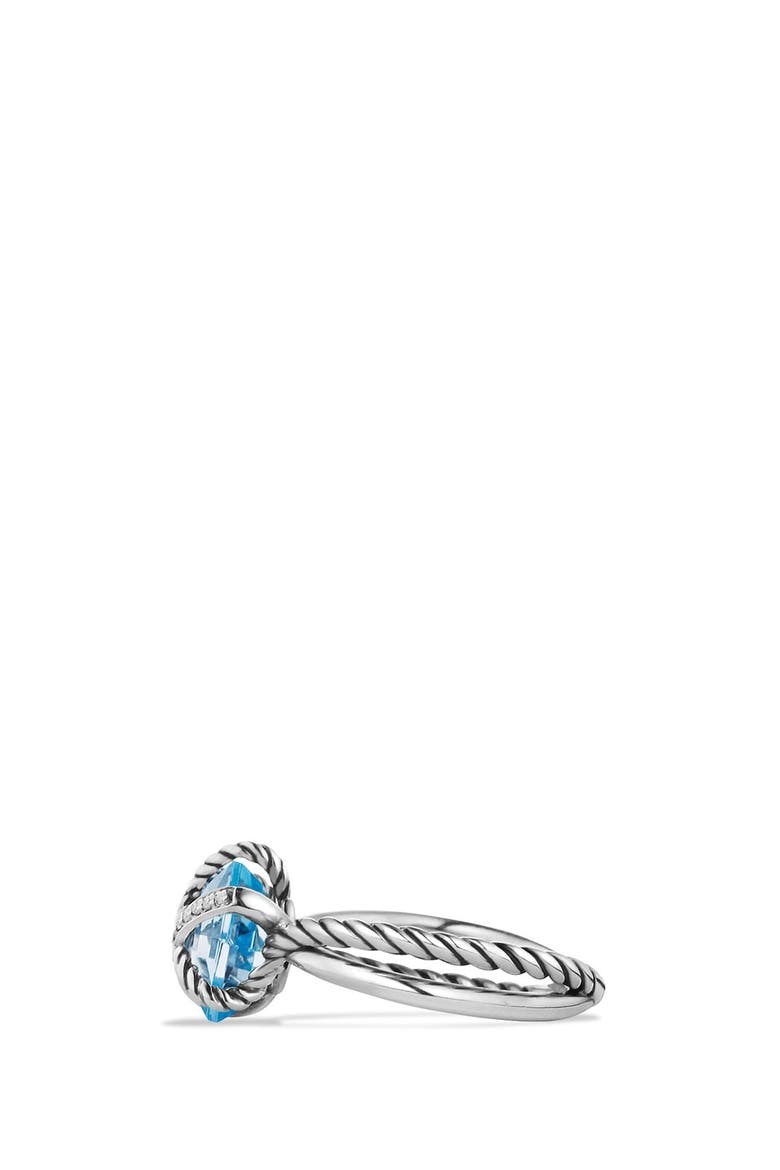 Cable Wrap Ring with Semiprecious Stone and Diamonds, Alternate, color, BLUE TOPAZ