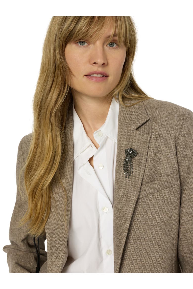 Nellys Herringbone Straight Jacket, Alternate, color, String
