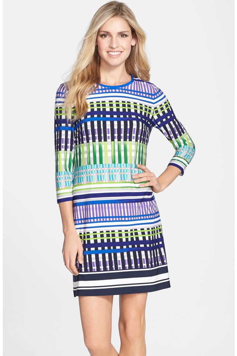 Print Jersey A-Line Dress, Main, color, MULTI