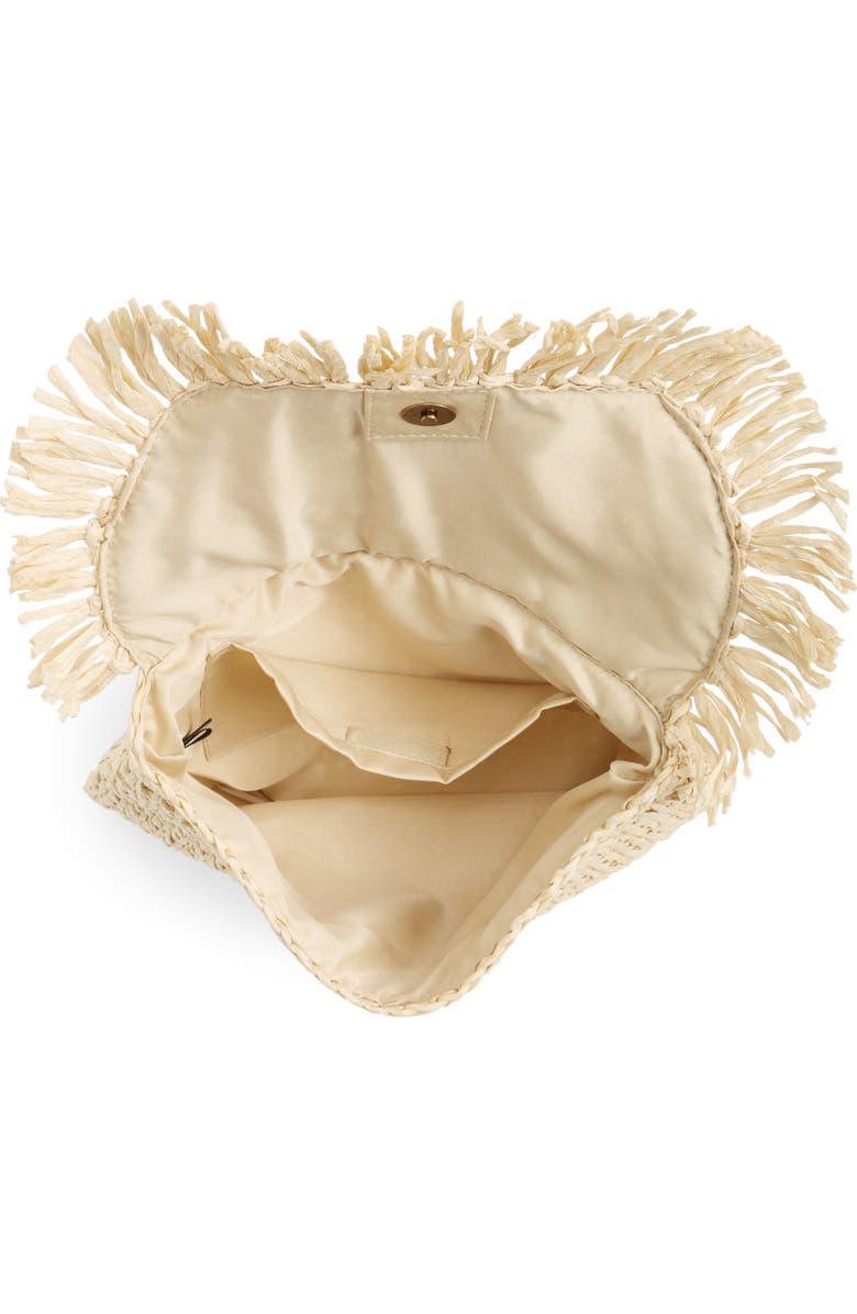 Nordstrom Clara Soft Straw Clutch, Alternate, color,