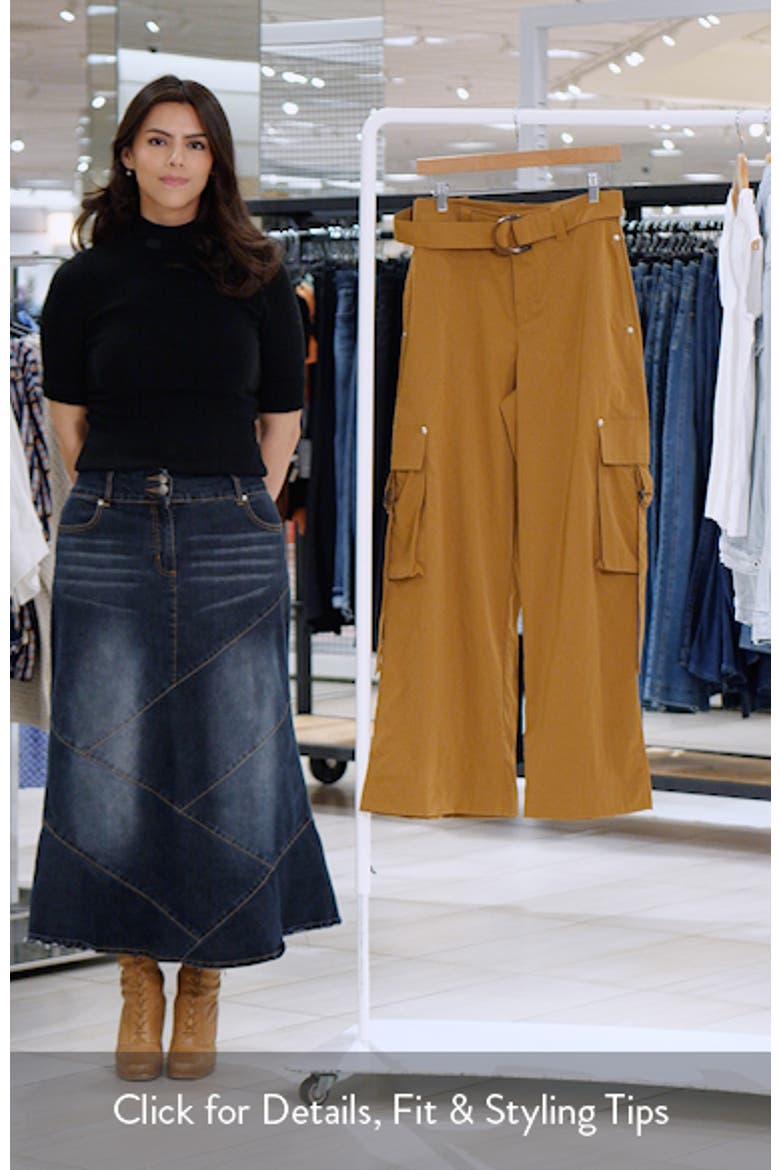 Belted Wide Leg Cargo Pants video