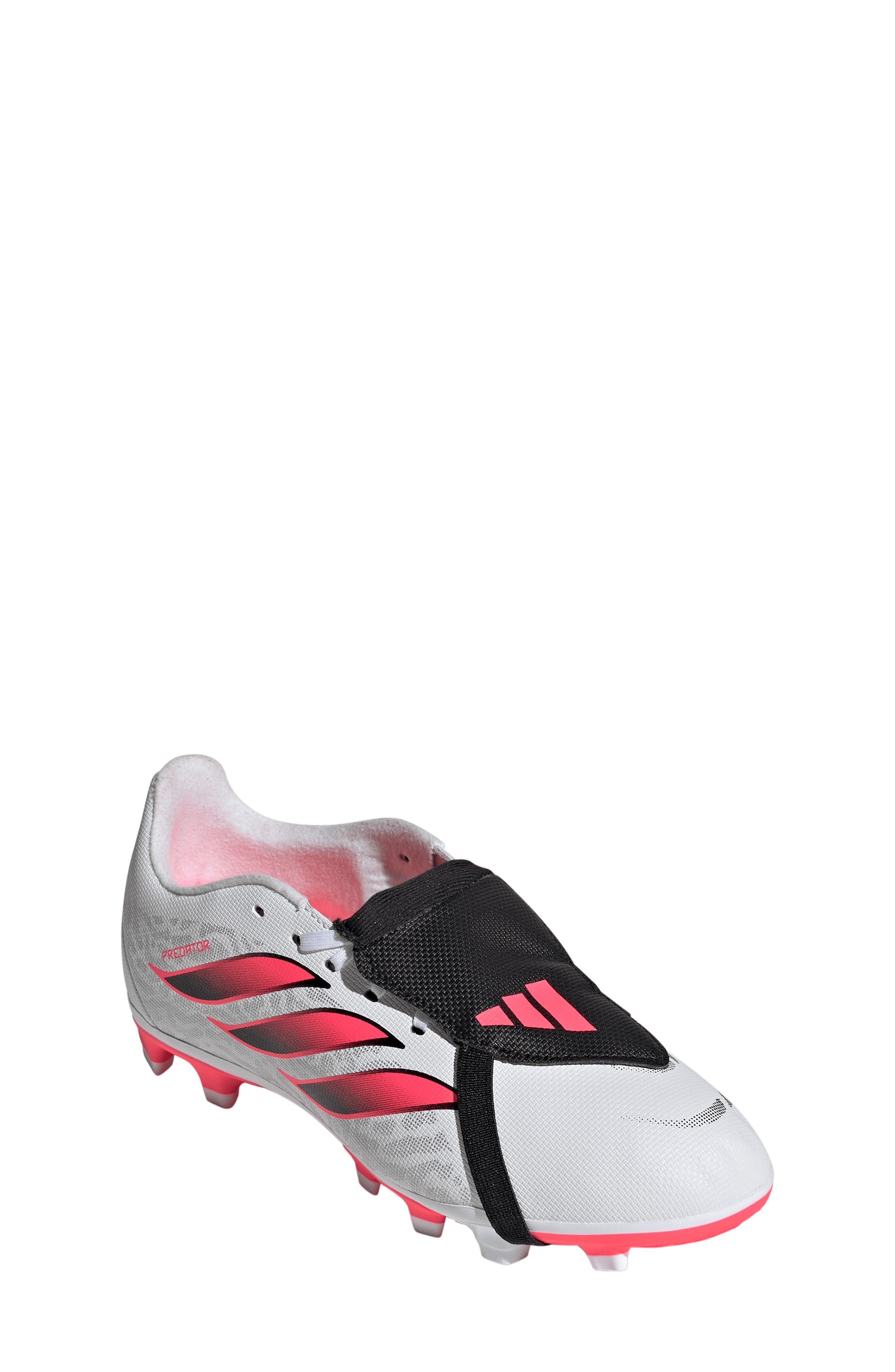Kids' Predator Club Soccer Cleat, Main, color, WHITE/ TURBO/ BLACK 3