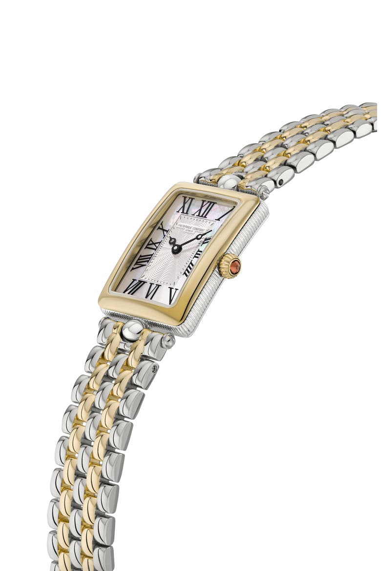Classics Carrée Small Seconds Bracelet Watch, 36mm x 25.2mm, Alternate, color, TWO-TONE SILVER