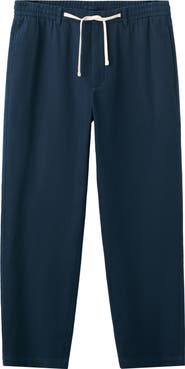MANGO Relaxed Fit Cotton & Linen Pants
