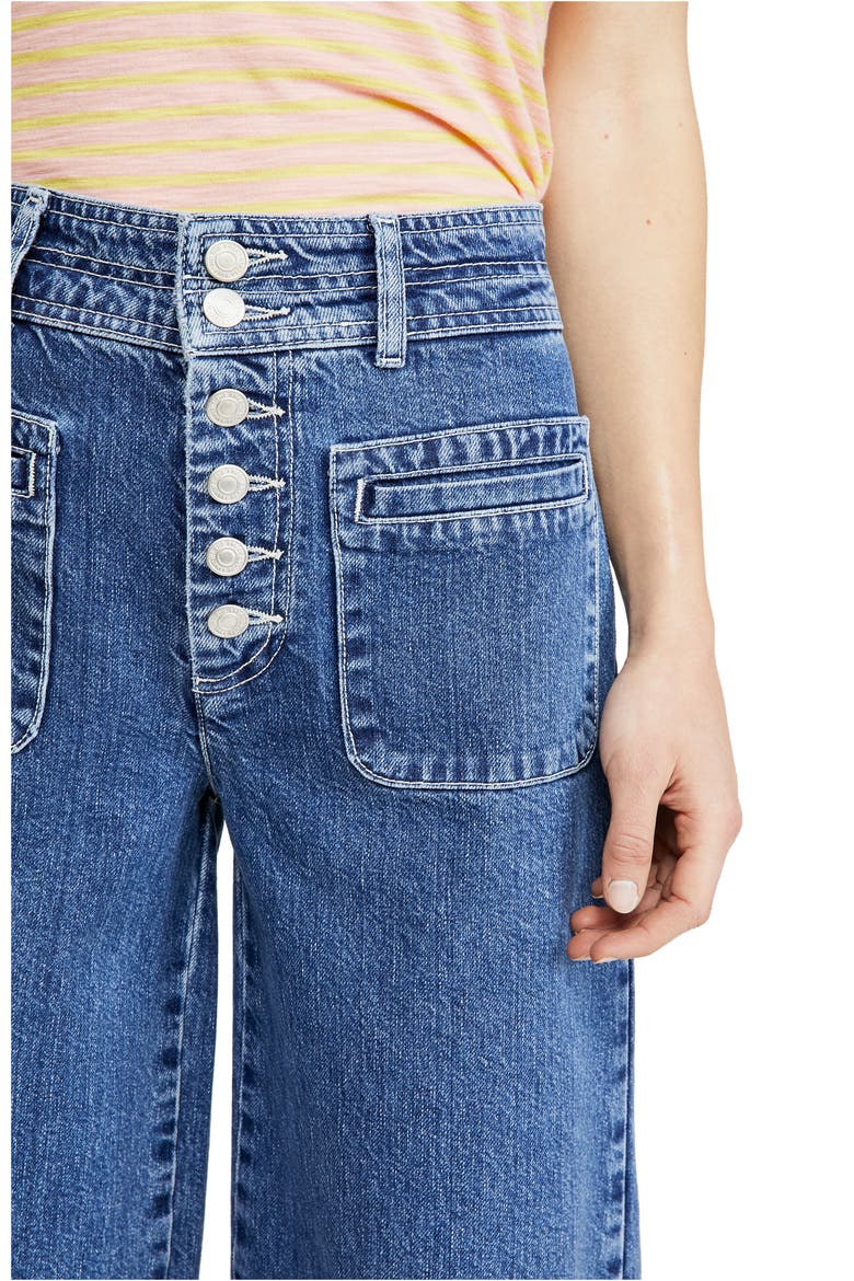 Colette Wide Leg Jeans, Alternate, color, INDIGO BLUE