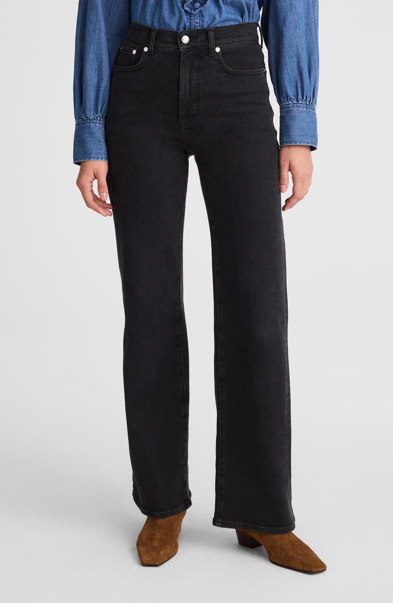 Madewell The Wide Leg Jeans, Main, color, Black Frost