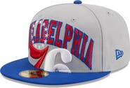 New Era Men's New Era Gray/Royal Philadelphia 76ers Tip-Off Two-Tone 59FIFTY Fitted Hat