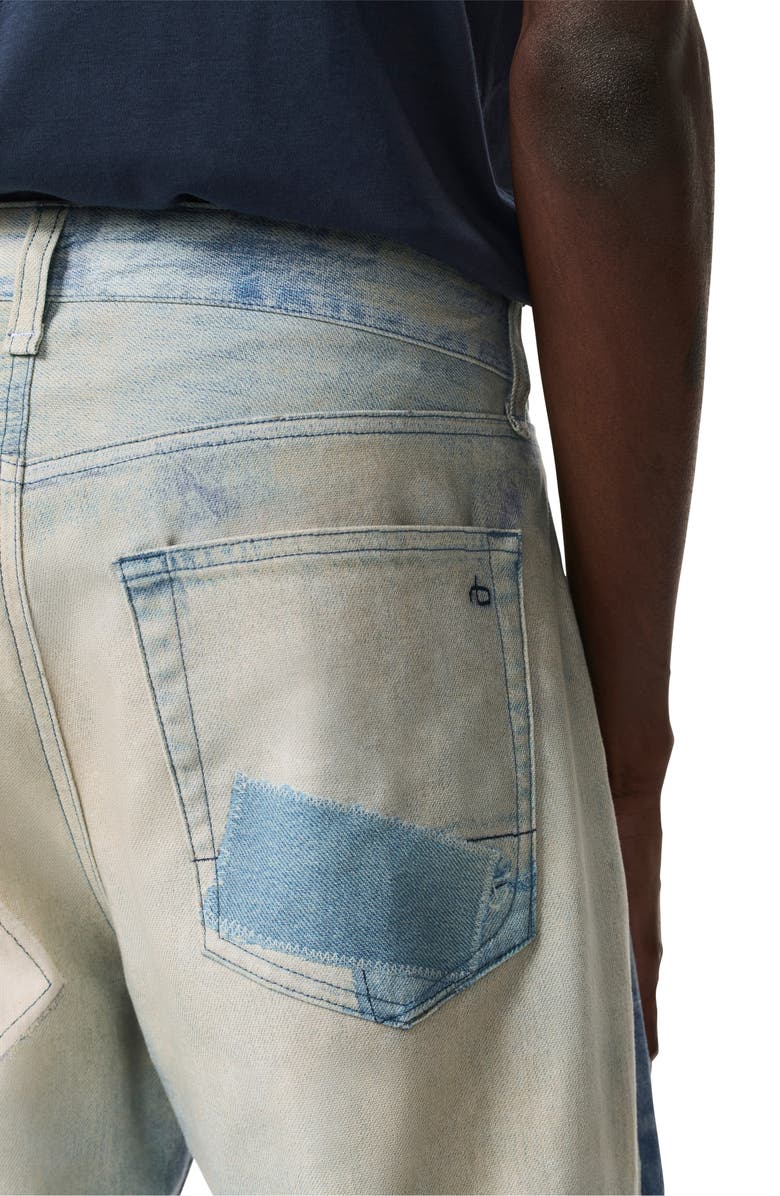 rag & bone Fit 4 Miramar Canvas Straight Leg Jeans, Alternate, color, Patchwork