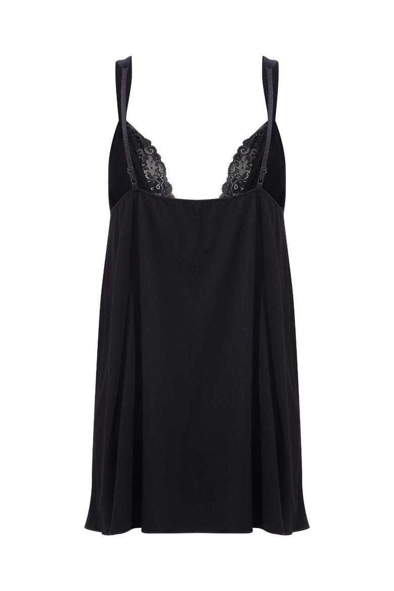 Mia Babydoll & Thong Set, Alternate, color, Black