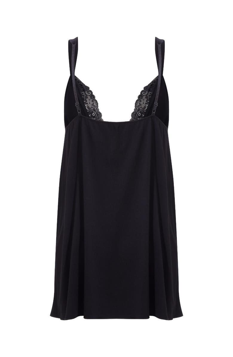 House Of Silk Mia Babydoll & Thong Set, Alternate, color, Black