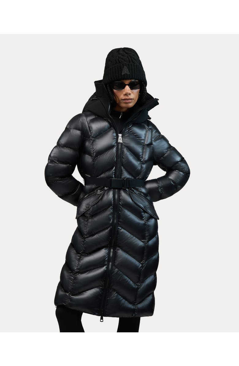 Alpenhaus Bellevaux Womens Puffer Coat with Adjustable Belt, Main, color, Black