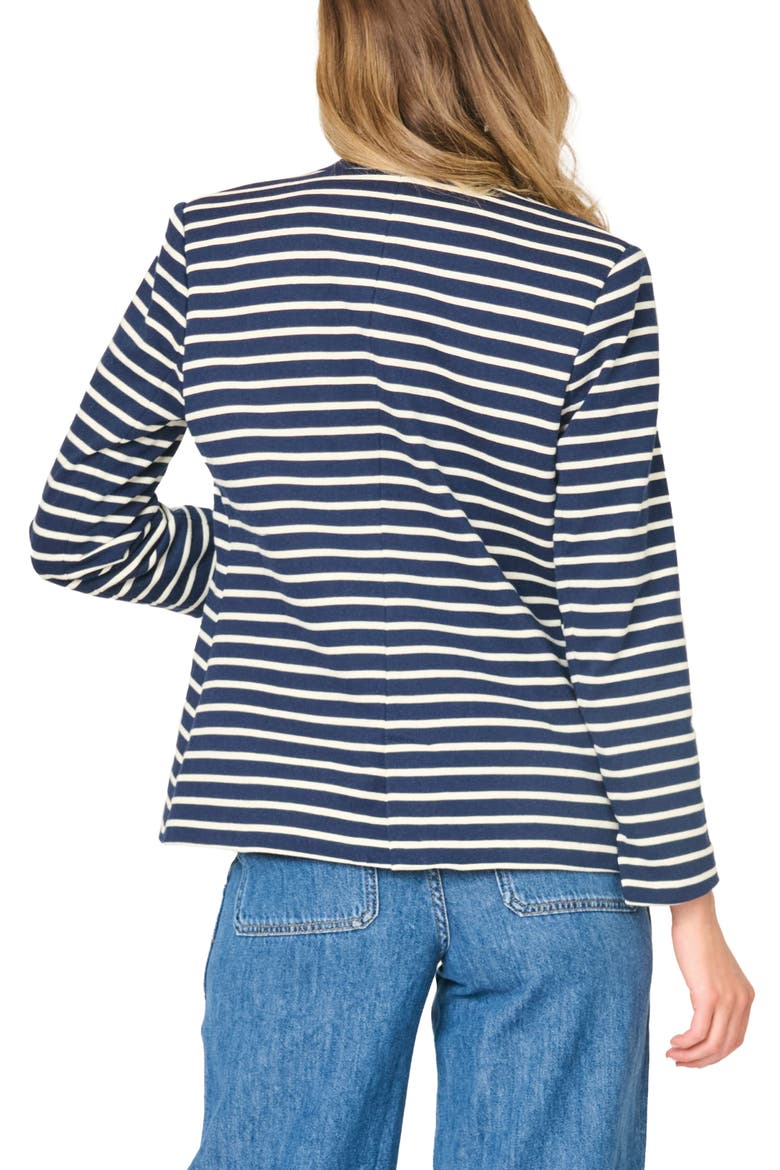 Stripe Knit Blazer, Alternate, color, NAVY STRIPE