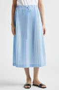 TOTEME Drawstring Waist Pleated Midi Skirt