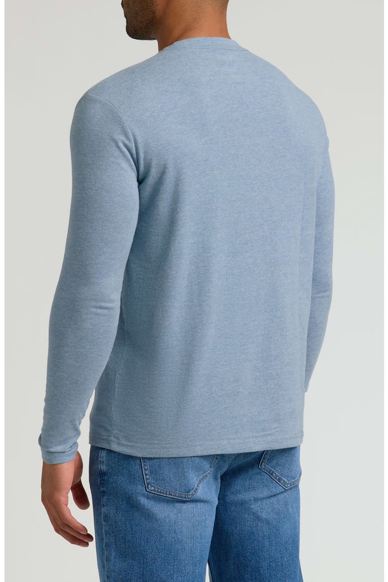 Classic Long Sleeve Crewneck T-Shirt, Alternate, color, HEATHER INDIGO