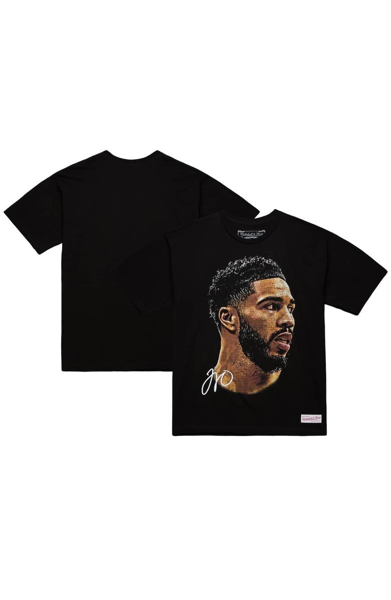 Mitchell & Ness Unisex Mitchell & Ness Jayson Tatum Black NBA Real Big Face Player T-Shirt, Main, color, Black