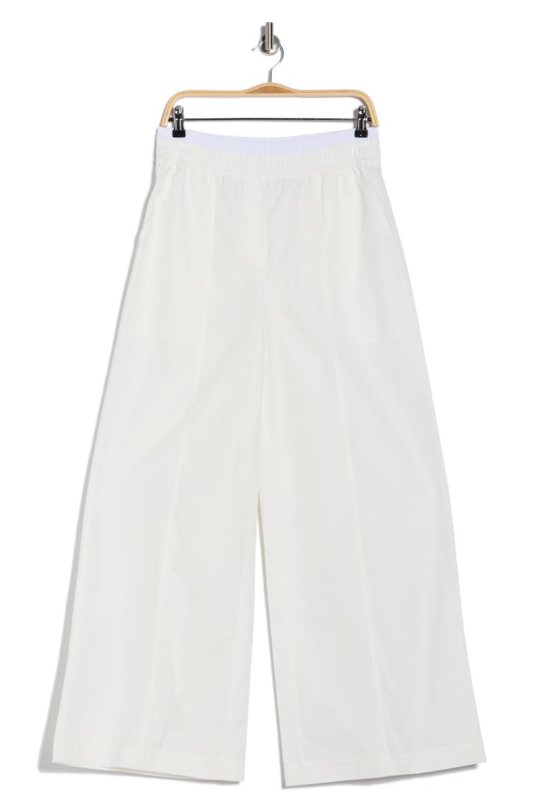 Olly Double Waistband Wide Leg Pants, Alternate, color, WHITE