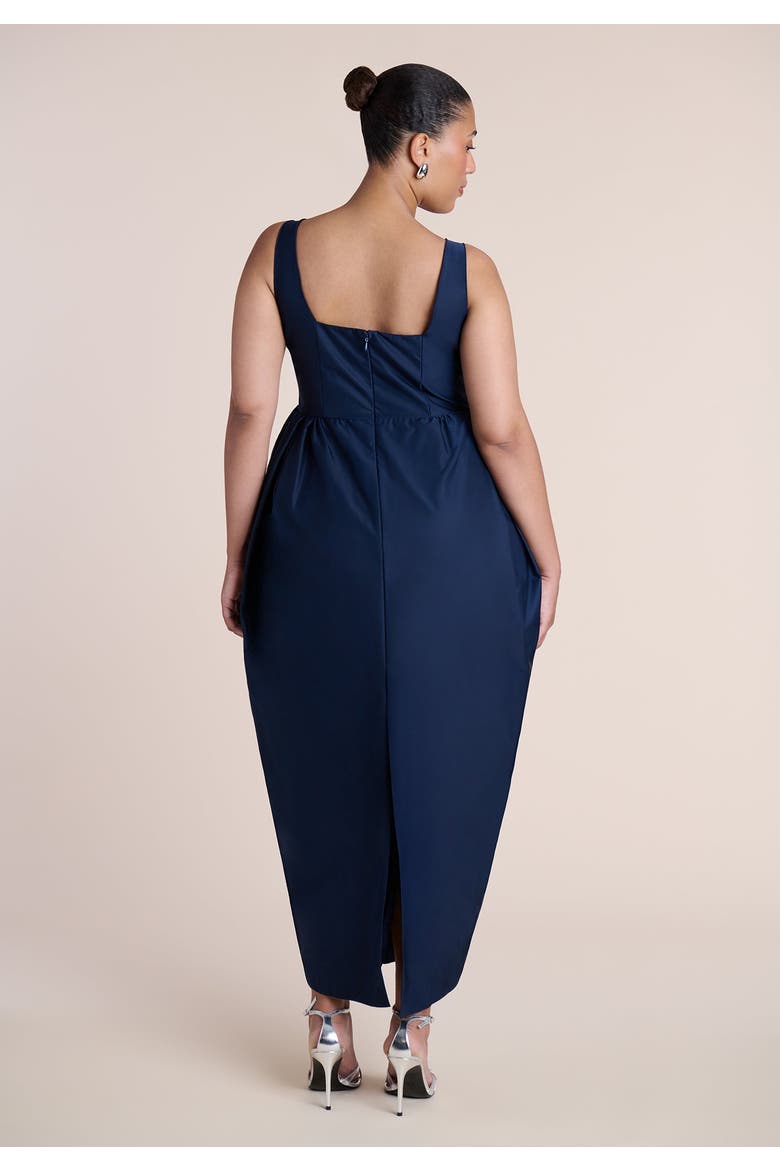Pleated Tank Gown, Alternate, color, NAVY BLAZER