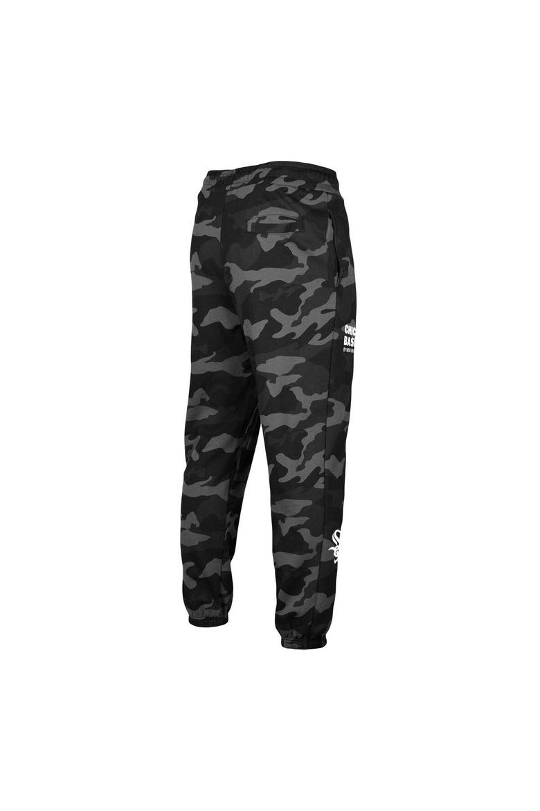 Men's New Era Black Chicago White Sox Camo Jogger Pants, Alternate, color, Black