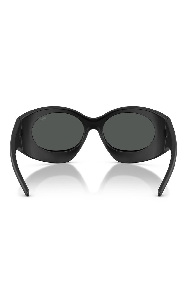 56mm Cat Eye Sunglasses, Alternate, color, MATTE BLACK / DARK GREY