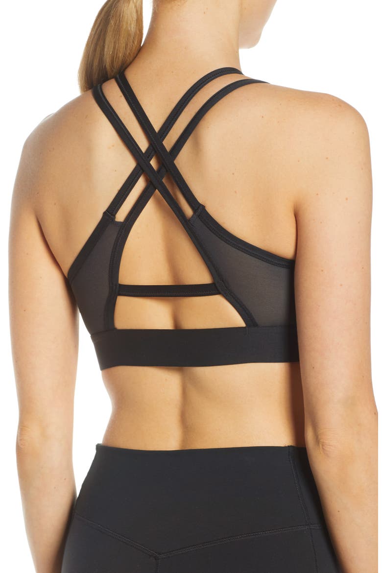 Indy Sports Bra, Alternate, color, BLACK/ BLACK/ WHITE