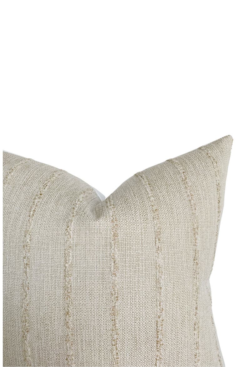 Chloe Sandy Beige Stripe Pillow Cover, Alternate, color, Beige